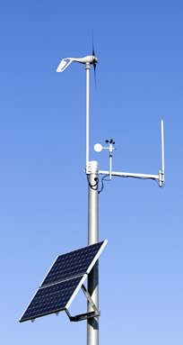 A solar-powered weather station